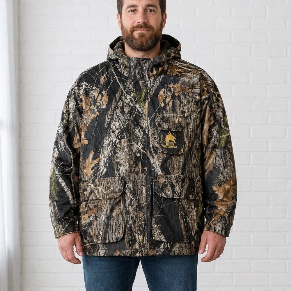 Whitewater Outdoors Delta Waterfowl Jacket 2XL Reversible Camo Hunting Coat